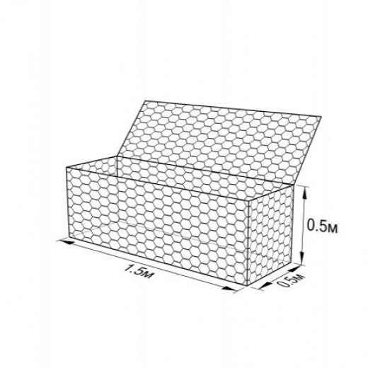 Габион ГСИ-К-1,5х0,5х0,5-С80-3,0/4,0-ЦП