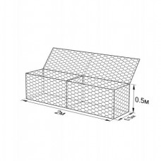Габион ГСИ-К-2,0х0,5х0,5-С100-3,0-ЦАММ